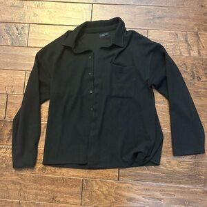 Oak + Fort Black Knit shirt